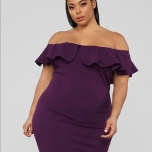 Off shoulder midi dress